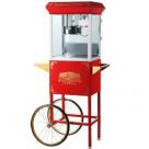 Great Northern Popcorn Red Roosevelt 8 Ounce Antique Popcorn Machine and Cart